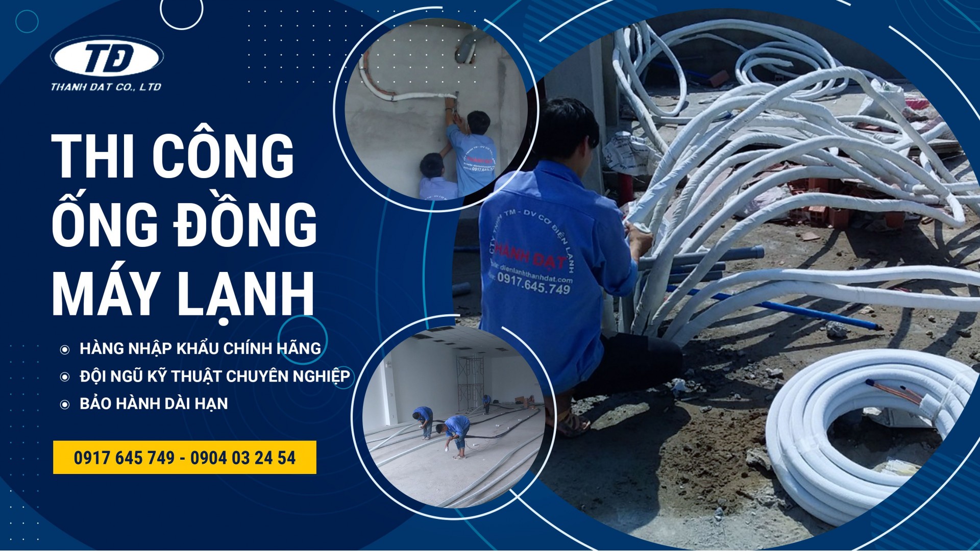 Dịch vụ thi công ống đồng máy lạnh âm tường